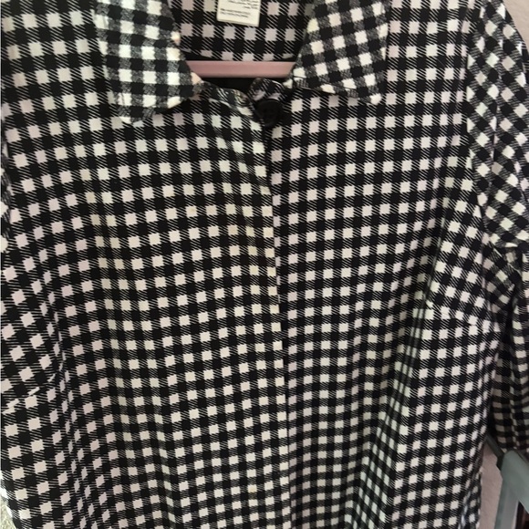 Chico's Black and White Gingham Button Down Jacket - Picture 9 of 12